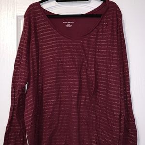 LANE BRYANT LONG SLEEVE V NECK